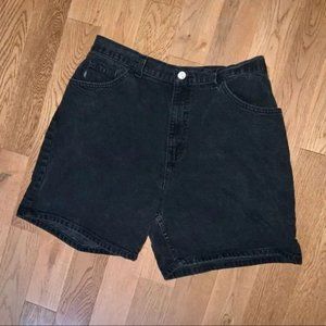 vintage 90s high waisted shorts denim mom jean high rise shorts dark wash